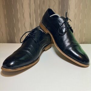 Stacy Adams Men's 11.5 Dickinson Cap Toe Oxford Classic Black Leather 25066-001